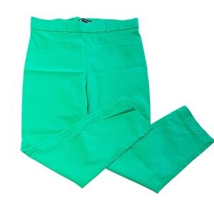 Jules & Leopold Emerald Green Pull On Trousers Pants L Travel Cropped Straight